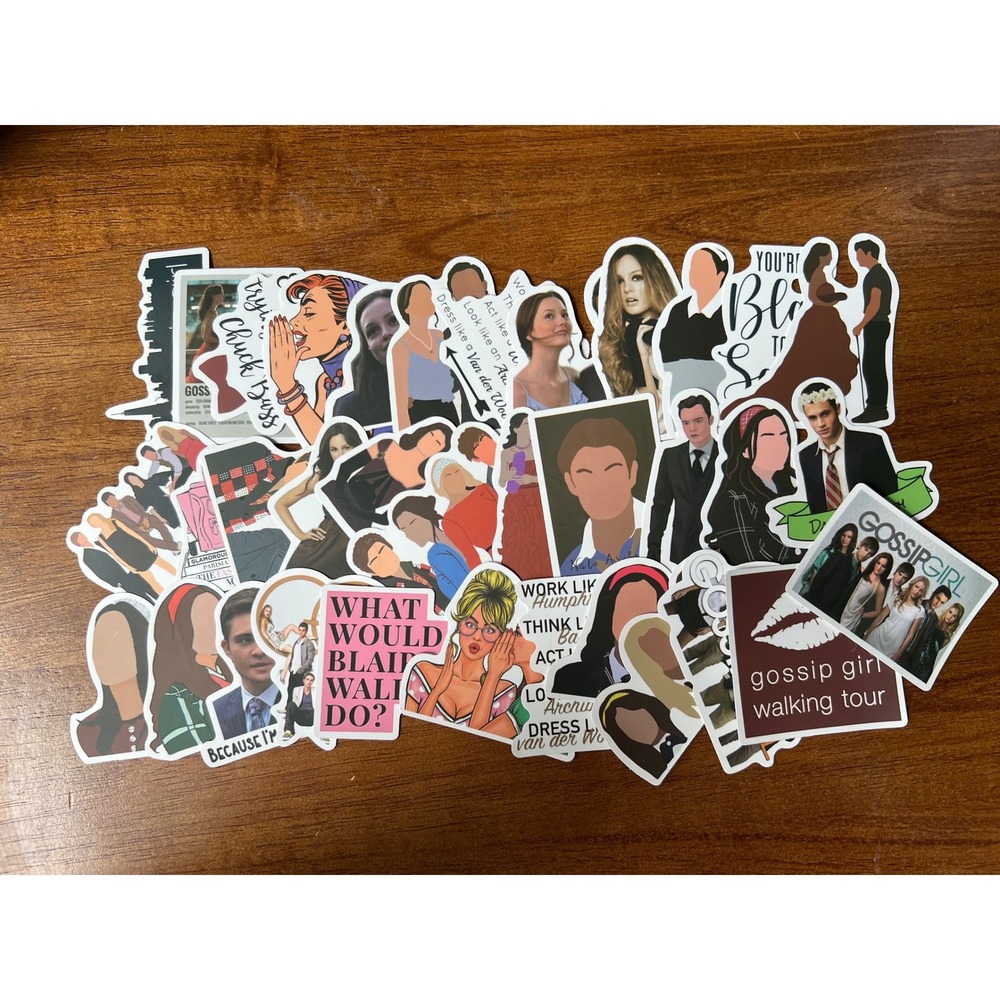 Gossip Girl Sticker Pack 35pc Blair Waldorf Serena Chuck Bass XOXO Vinyl Decals